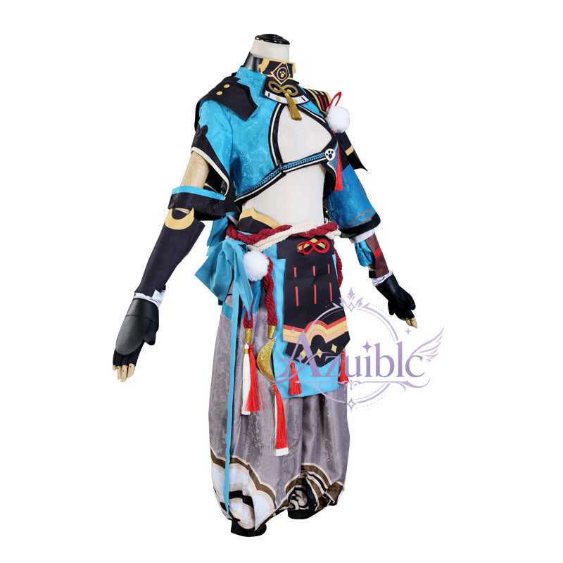 Azuiblc 原神 ゴロー コスプレ衣装｜Gorou 獣耳 和風 コスチューム