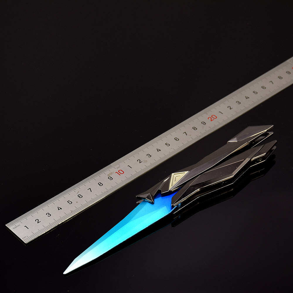 Azuiblc ヴァロラント　シンギュラリティー バタフライナイフ　22cm　ミニチュア　工芸品　合金製　VALORANT　武器　ダイキャスト製　アクセサリー - Azuiblc