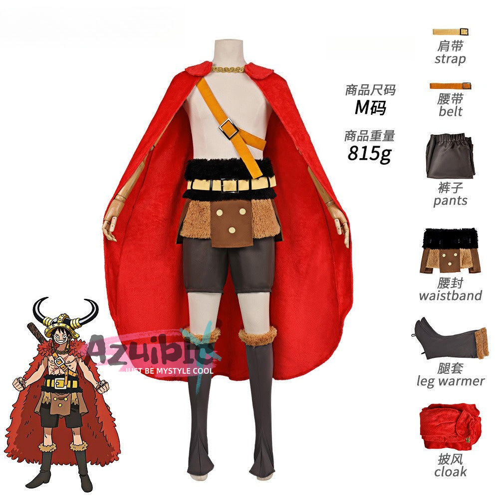 Azuiblc　ONE PIECE　エルバフ編　ルフィ　コスプレ衣装　Elbaph 　ハロウィン　コスチューム　ハロウィン