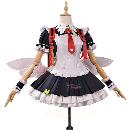 Azuiblc　ゼンゼロ　千夏  メイド服　ティータイム　新コスチュームコスプレ衣装　ドレス　鞄追加OK　妄想エンジェル