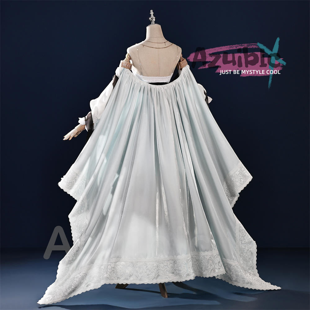 Azuiblc　アークナイツ音律聯覚 聖聆プラマニクス　コスプレ衣装　Ambience Synesthesia 礼服　ドレス　舞台対応　3d樹脂製パーツ　イベント