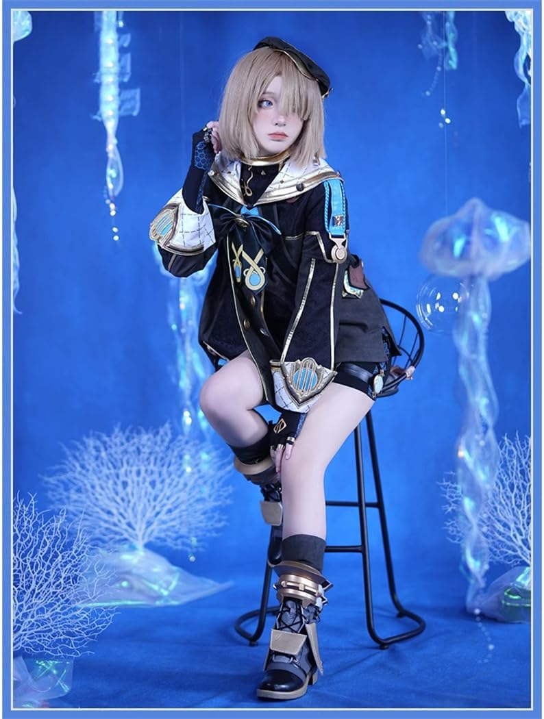 Azuiblc 原神コスプレ衣装  リネット フレミネ シグウィン フリーナ コスチュームセット 3D樹脂アクセサリー グッズ げんしん おしゃれ アニメ cosplay 変装 仮装 撮影 祭り ハロウィン クリスマス イベント - Azuiblc