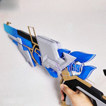 Azuiblc 原神 蛍「冬の夜を狩る者」シャタナヤの蒼銀　銃モデル　武器モデル　85cm 発光コスプレ銃｜USB充電式武器