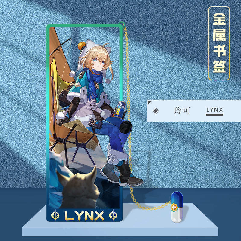 Azuiblc 崩壊スターレイル 　アナイクス　栞　9cm　キャストリス　ヒアンシー　サフェル　金属製　おもちゃ　萌えグッズ - Azuiblc