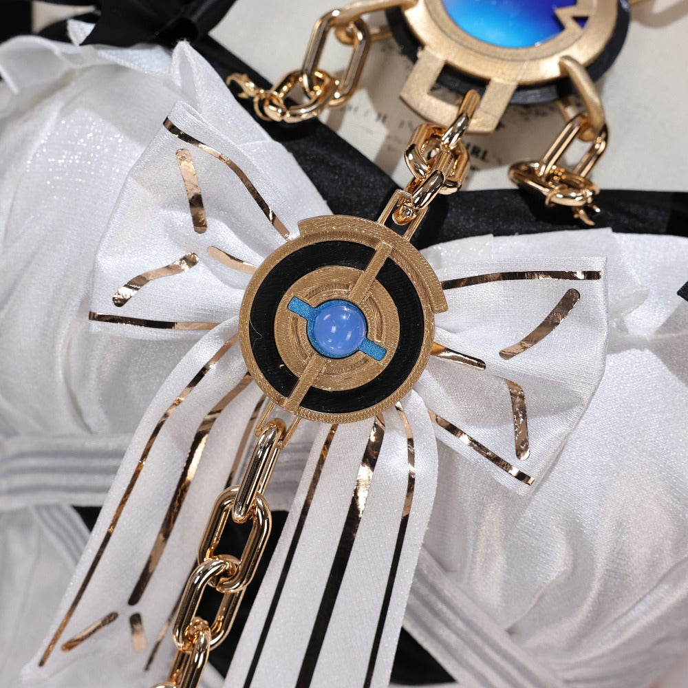 Azuiblc 鳴潮 ダーニャ コスプレ衣装｜ピンク×暗色コスチューム 3D PLAパーツ付き ドレス風 ハロウィン対応