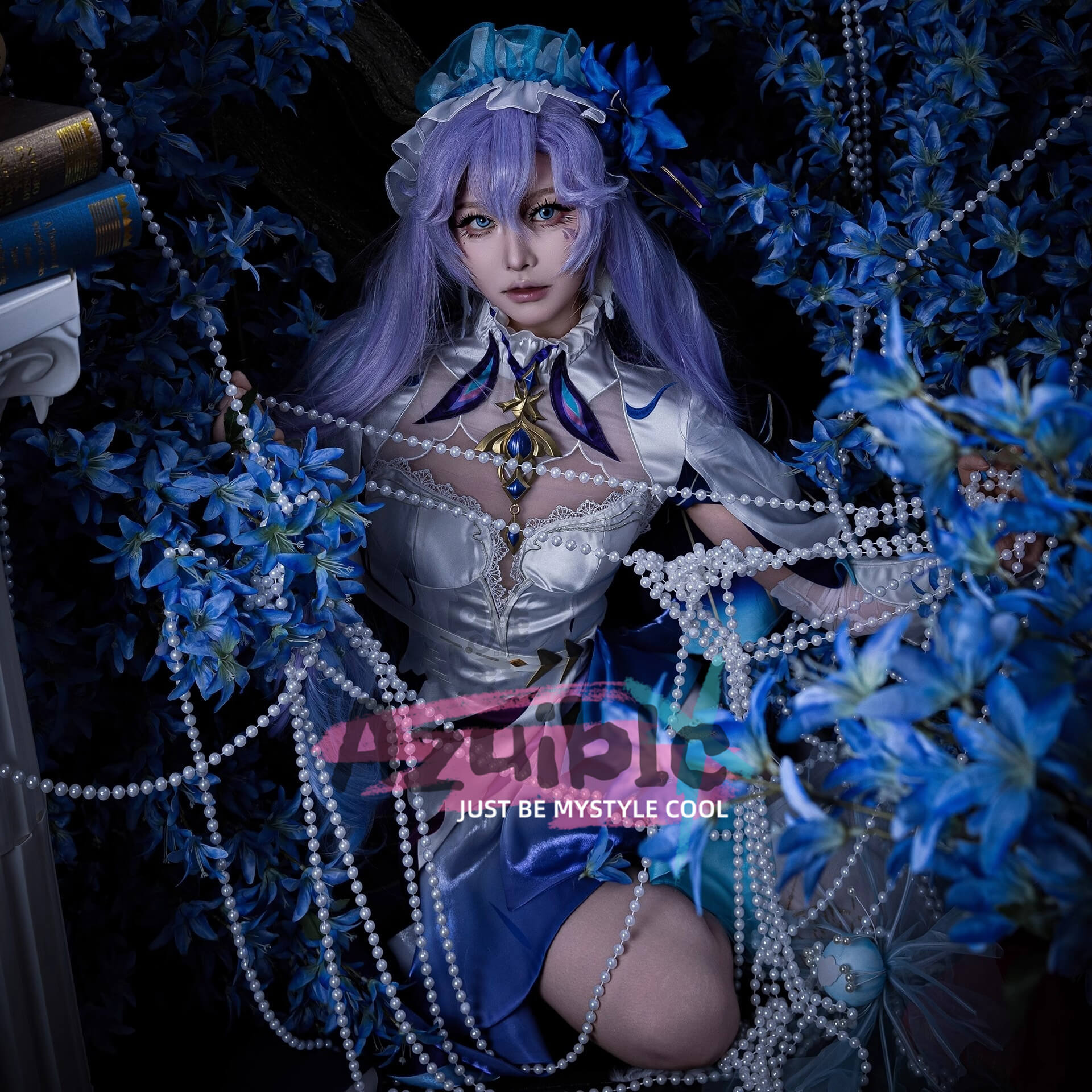 Azuiblc 鳴潮 カンタレラ コスプレ衣装　3d樹脂アクセサリー　礼服　ワンピース　コスチュームAzf14 - Azuiblc