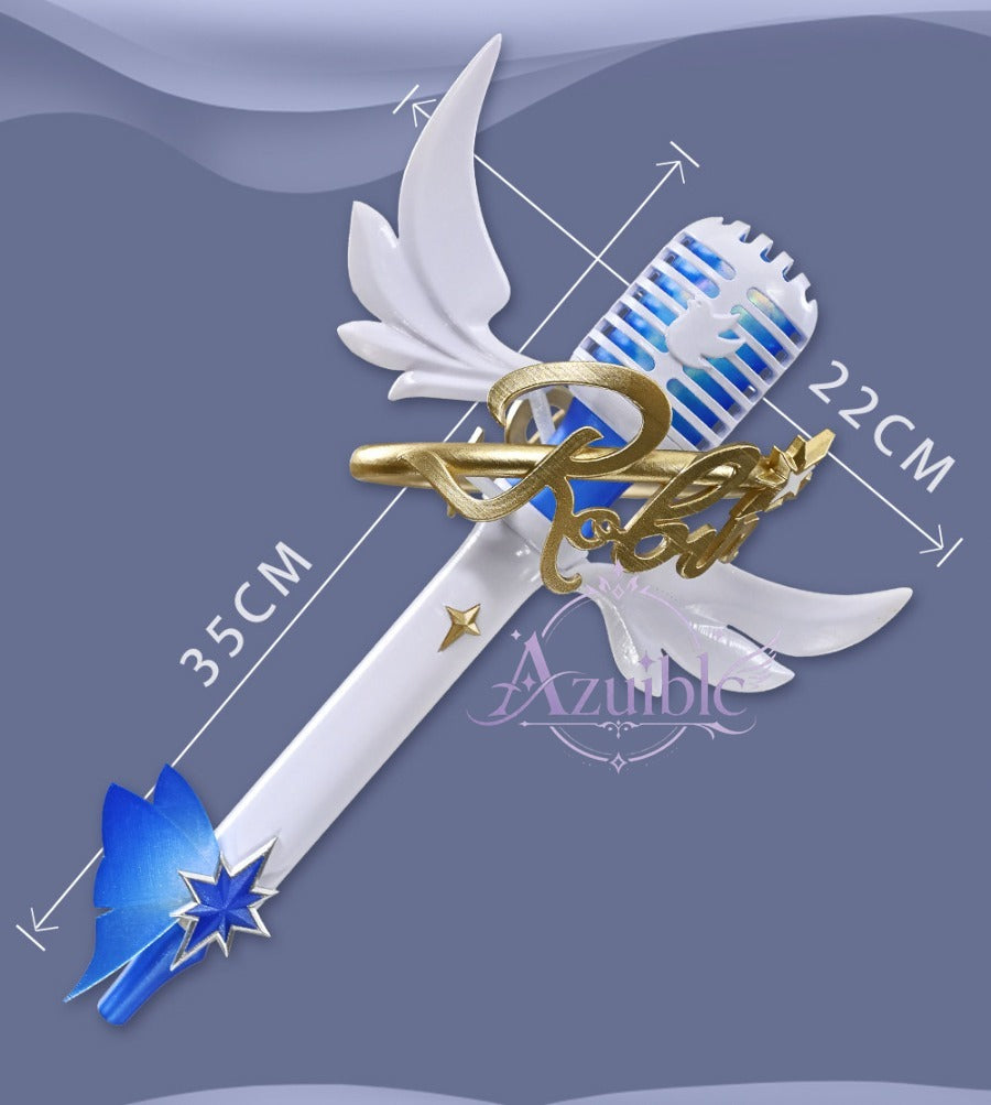 Azuiblc 崩壊スターレイル ロビン Robin 夏空の歌 マイク｜35×22cm 発光 コスプレ道具