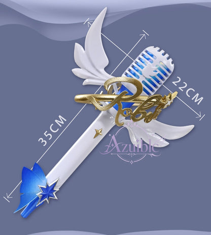 Azuiblc 崩壊スターレイル ロビン Robin 夏空の歌 マイク｜35×22cm 発光 コスプレ道具