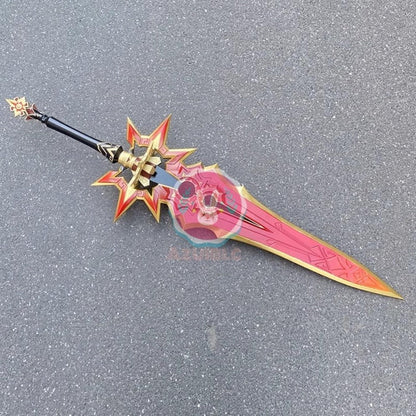 原神 両手剣 千烈の日輪 マーヴィカ 110CM 炎神 武器 PU製 剣 刀 武器 コスプレ道具 - Azuiblc