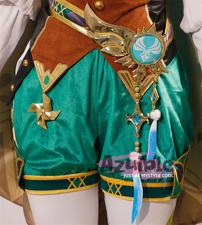 Azuiblc　原神　 バルバトス　ウェンティ　コスプレ Venti　モンド城 魔神 コスチューム 仮装  ハロウィン　ウェンティ　舞台服 - Azuiblc