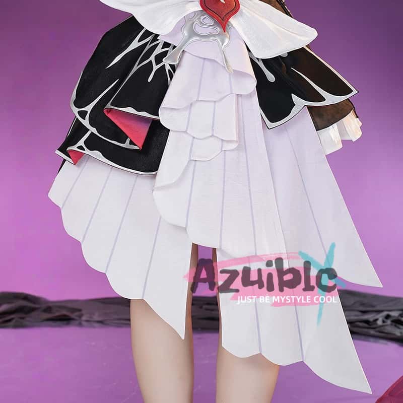 Azuiblc 崩壊スターレイル　長夜月　コスプレ衣装　記憶なのか　金属製パーツ　三月なのか　靴カバー付き　黄金裔　オロニクス　コスチューム - Azuiblc