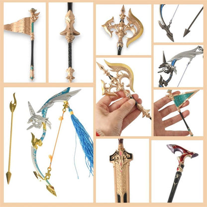 Azuiblc ミニチュア　原神　崩壊スターレイル　EVA　ゼルダ　22cm　武器モデル　ダイキャスト製　汎用武器　アクセサリー　手遊び　 - Azuiblc