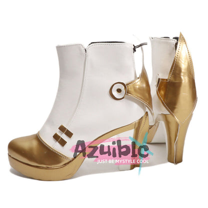 Azuiblc　原神　イネファ　シューズ　ブーツ　底6cm　9cm　12cm　コスプレ　 Ineffa　少女の家政ロボット　靴　ブンブンサンダーウェーブメカニカルドリーム　道具　アクセサリー - Azuiblc