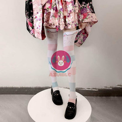 Azuiblc 崩壊スターレイル ハイソックス ホタル 46cm ソックス コスプレ小物 コスプレ グッズ 道具 小物 薄手 渋谷 原宿系 JK ロリータ 夏 アニメ 女の子 - Azuiblc