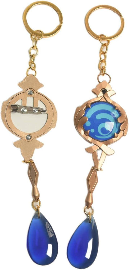 Azuiblc　原神　キーホルダー スカラマシュ 放浪者 神の目 風 散兵 グッズ 合金 キーチェーン 観賞用 コスプレ 道具 小物 おしゃれ 人気 誕生日プレゼント ミニチュア インテリア - Azuiblc