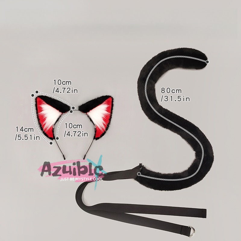 Azuiblc　NTE　ナナリ　コスプレ道具　髪飾　ミント　アクセサリー　ヘアアクセサリー　尻尾 ネバエバ
