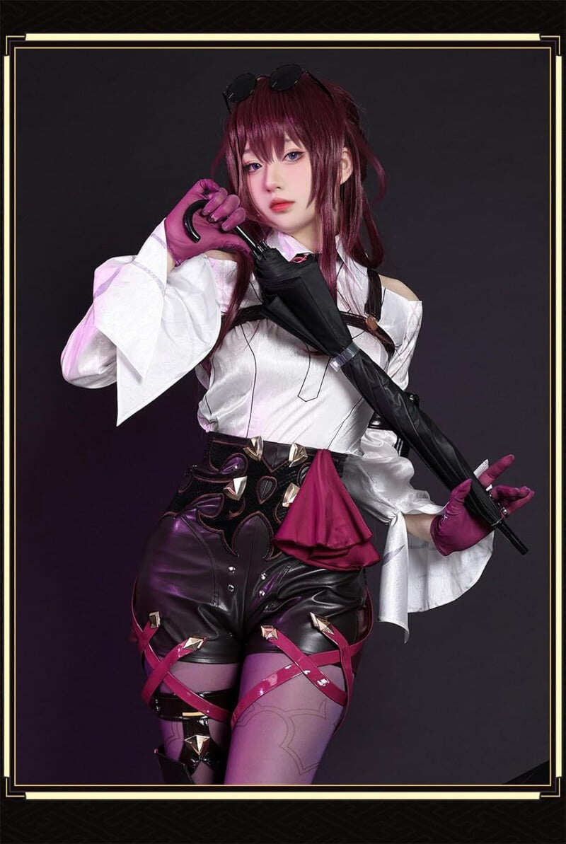 Azuiblc 崩壊スターレイル黄泉 よみ 赤  コスプレ衣装 コスチュームセット 金属アクセサリー グッズ タトゥーシール  おしゃれ アニメ cosplay 変装 仮装 撮影 祭り ハロウィン クリスマス イベント - Azuiblc