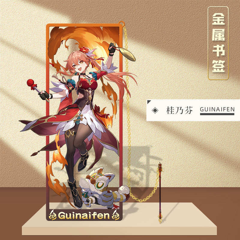 Azuiblc 崩壊スターレイル 　アナイクス　栞　9cm　キャストリス　ヒアンシー　サフェル　金属製　おもちゃ　萌えグッズ - Azuiblc