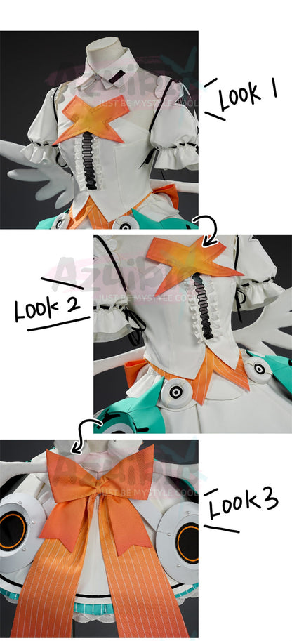 Azuiblc ゼンゼロ アリア コスプレ衣装 妄想エンジェル ドレス 翼付き Azuiblc ZZZ 完全再現 - Azuiblc