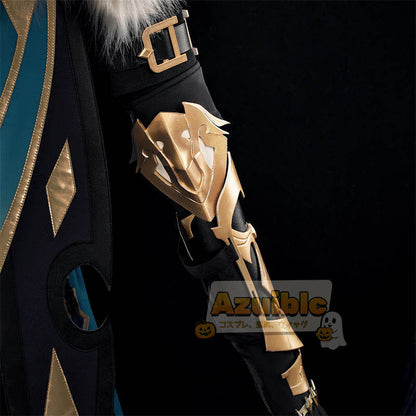 Azuiblc　原神 ファルカ コスプレ衣装  Varka コスチューム ナドクライ編　仮装　西風騎士団 大団長　腿甲3ｄ樹脂製パーツ　アクセサリー - Azuiblc