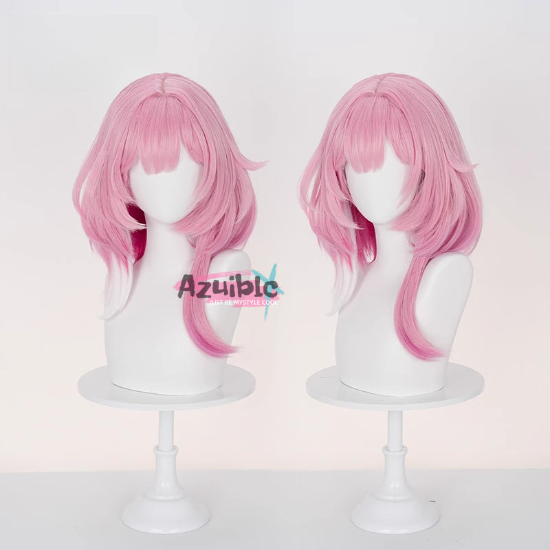Azuiblc  崩壊スターレイル  キュレネ  ウィッグ　Cyrene　40cm　カツラ　ピンク色　自然感　イベントAzd14 Azuiblc