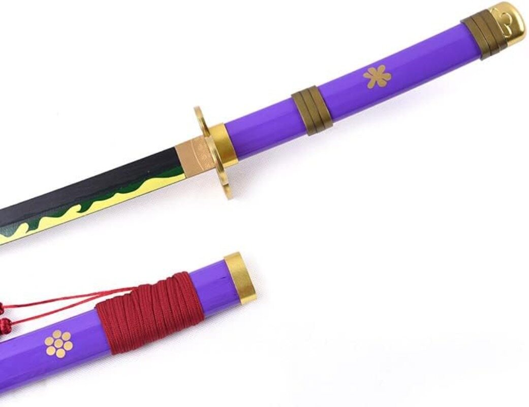 Azuiblc ロロノア・ゾロ 桃の助 光月おでん 閻魔 天羽々斬 103cm 木製 刀 剣 武器 コスプレ道具 Cosplay 模造刀 模擬刀 道具 コスプレグッズ Azd20 - Azuiblc