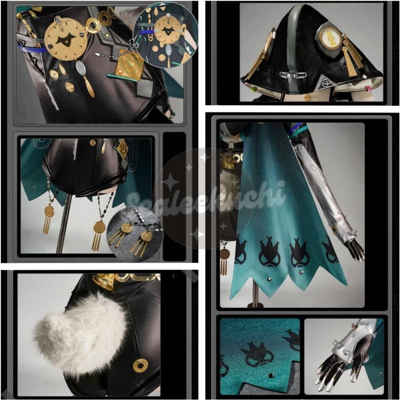 Azuiblc　ゼンゼロ リュシア コスプレ衣装 ウィッグ付き 羊角＋耳＋尻尾付き 羊娘 怪啖屋 コスプレ コスチュームセット - Azuiblc