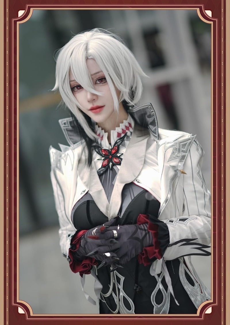 在庫納品　Azuiblc 原神　召使　アルレッキーノ　コスプレ衣装 　コスチュームセット 3D樹脂アクセサリー グッズ げんしん　cosplay 変装 仮装 　ハロウィン クリスマス イベント - Azuiblc