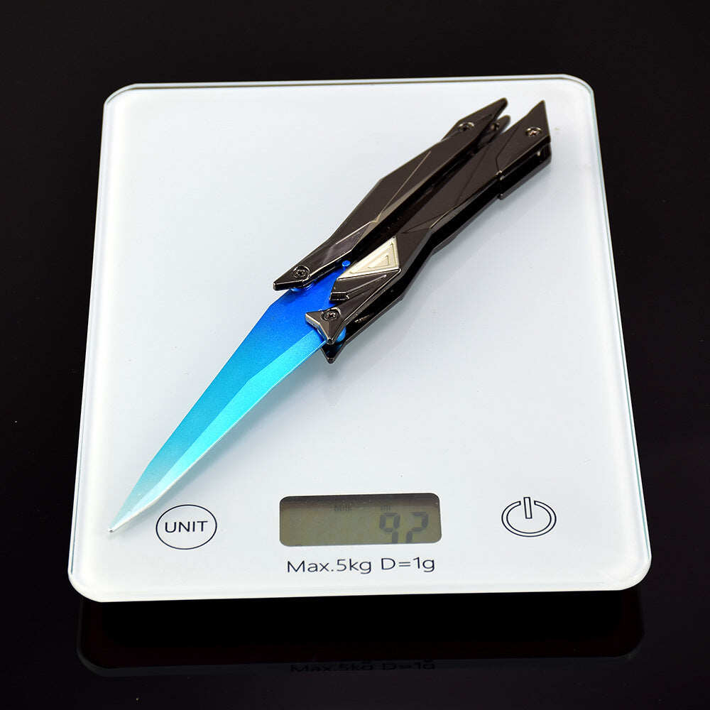 Azuiblc ヴァロラント　シンギュラリティー バタフライナイフ　22cm　ミニチュア　工芸品　合金製　VALORANT　武器　ダイキャスト製　アクセサリー - Azuiblc