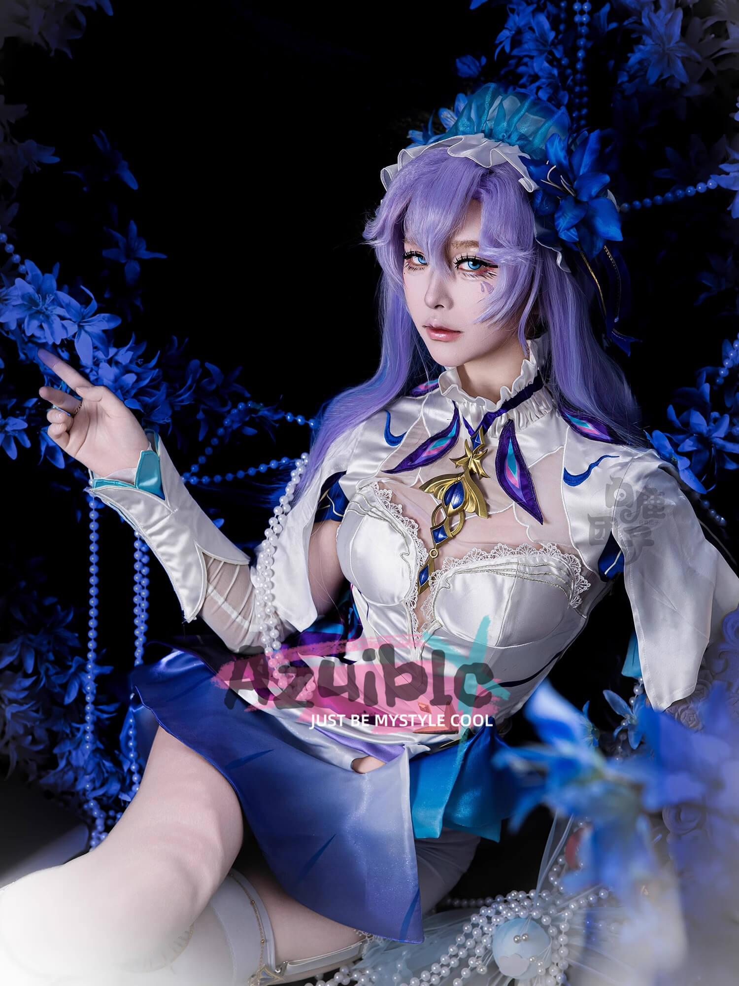 Azuiblc 鳴潮 カンタレラ コスプレ衣装　3d樹脂アクセサリー　礼服　ワンピース　コスチュームAzf14 - Azuiblc