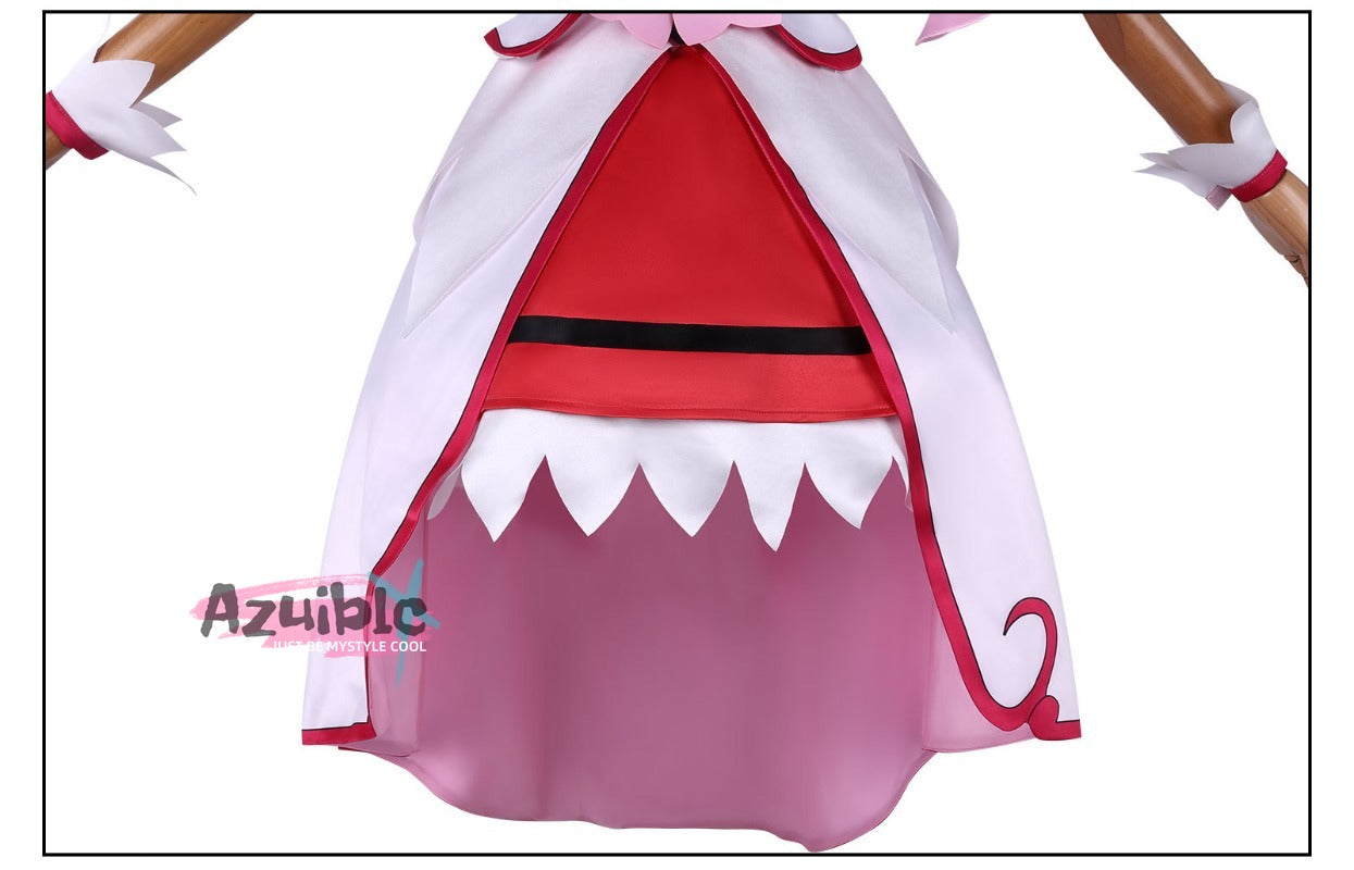 Azuiblc　ドキドキ!プリキュア 円亜久里　コスプレ衣装　キュアエース 　ドレス　ワンピース　イベント　仮装　可愛い