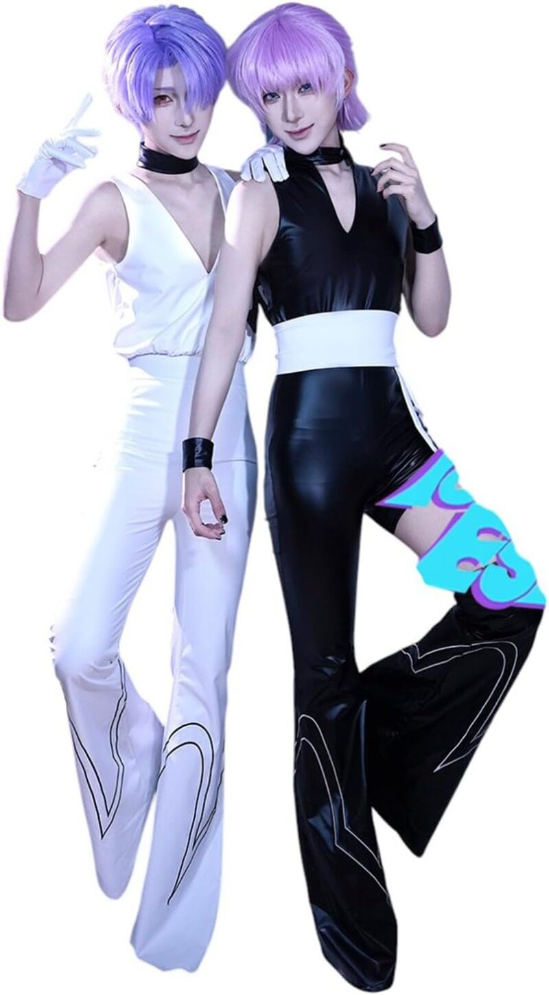 【Azuiblc】天使兄弟 弟 POLYURETHANE ポリウレタン ウィッグ付き コスプレ衣装 コスプレ パンティ&ストッキングwithガーターベルト コスチューム antyAndStocking - Azuiblc