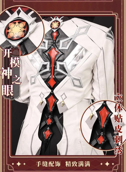 在庫納品　Azuiblc 原神　召使　アルレッキーノ　コスプレ衣装 　コスチュームセット 3D樹脂アクセサリー グッズ げんしん　cosplay 変装 仮装 　ハロウィン クリスマス イベント - Azuiblc