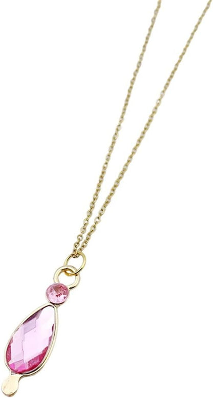 【Azuiblc】魔法少女まどか☆マギカ コスプレ小物 鹿目まどか ネックレス ソールジェーム 調整可能 首飾り ピンク色 雫型 まどマギ 金属 コスプレ 道具 アクセサリー Cosplay グッズ 人気 変装 仮装 撮影 祭り イベント