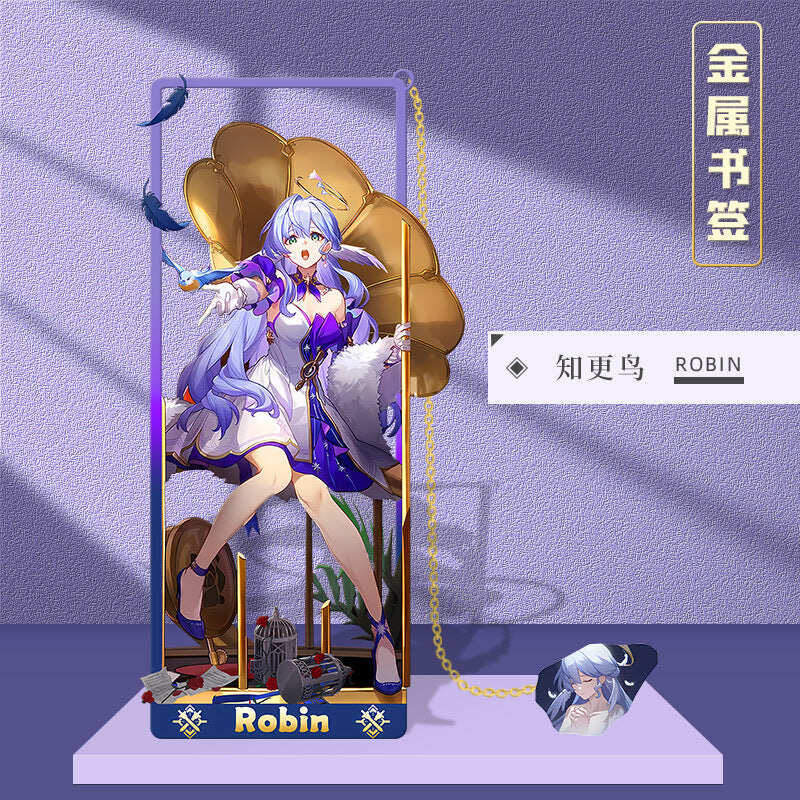 Azuiblc 崩壊スターレイル 　アナイクス　栞　9cm　キャストリス　ヒアンシー　サフェル　金属製　おもちゃ　萌えグッズ - Azuiblc