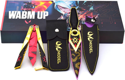 Azuiblc  ヴァロラント ミニチュア 　22cm 17cm ジェット セージ 合金 未開刃 レプリカ フィギュア ソード 剣 欧米風 西洋剣 ミニ武器 片手剣 工芸品 インテリア装備品 おみやげ - Azuiblc