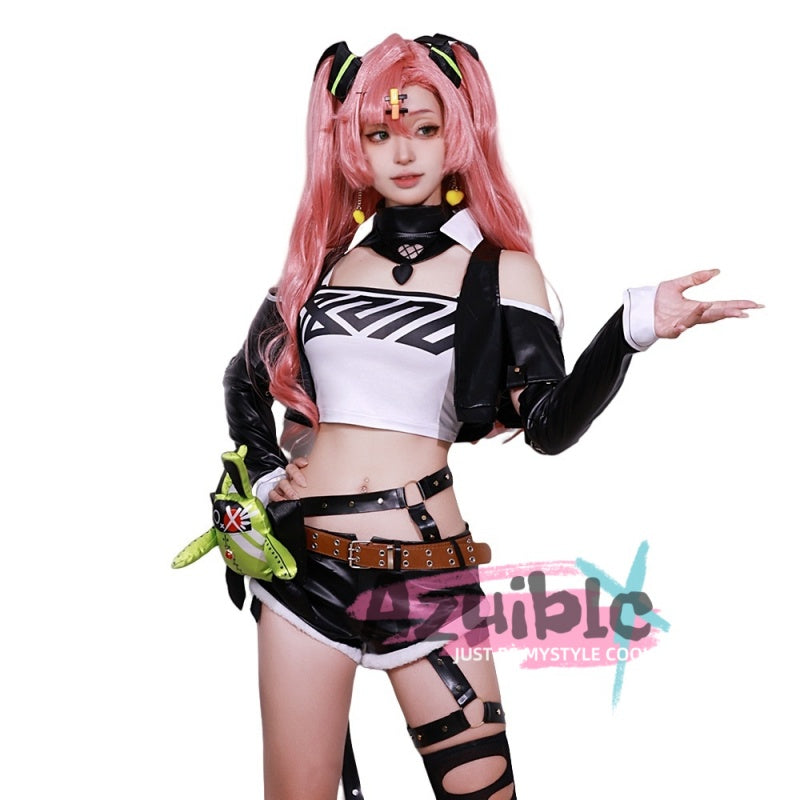 Azuiblc ゼンレスゾーンゼロ ニコ・デマラコスプレ衣装 イヤリング+ネックレス付属 ウィッグ/靴セット コスパ最強 - Azuiblc