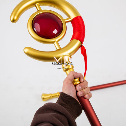 Azuiblc 葬送のフリーレン 法杖　1：1レプリカ　合金製　武器レプリカ　2.65Kg　151cm　本格　アクセサリー　コスプレ道具　魔法道具　武器 - Azuiblc