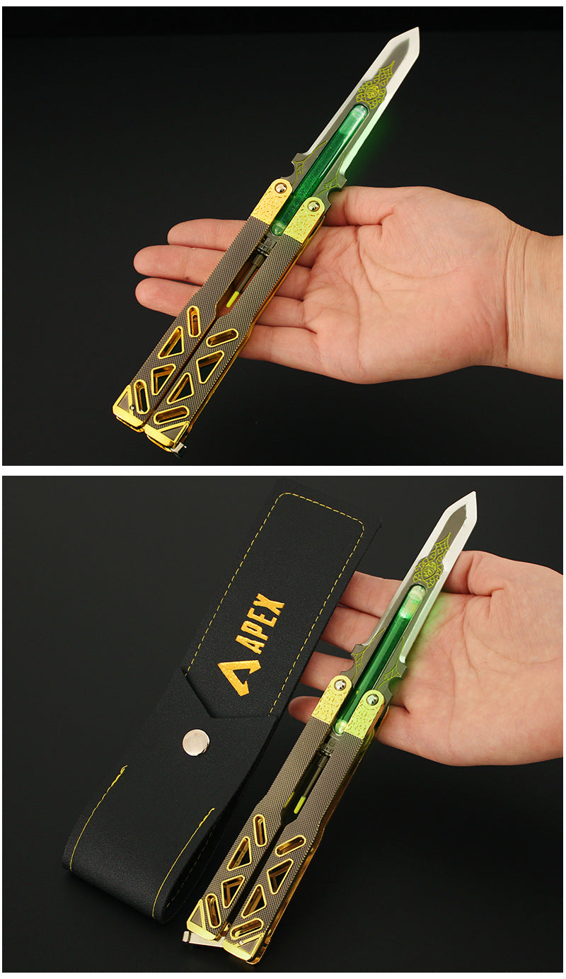 AzuiblcAPEX エーペックスレジェンズ バタフライナイフ 24cm ミニチュア武器モデル｜オクタン ダイキャスト製 コレクション 武器ファン向け - Azuiblc
