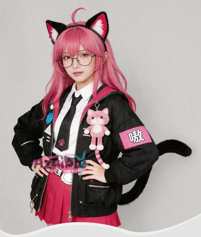 Azuiblc　NTE　ナナリ　コスプレ道具　髪飾　ミント　アクセサリー　ヘアアクセサリー　尻尾 ネバエバ