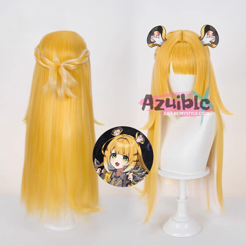 Azuiblc ゼンレゼンレスゾーンゼロ　フーフー（福福）ウィッグ ゼンゼロ 　カツラ　コスプレ道具Azm07 - Azuiblc