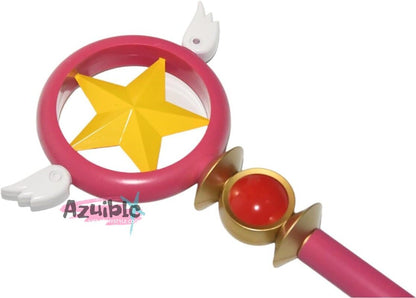 Azuiblc 木之本桜 封印の杖 コスプレ道具　プラスチック製 透明 85cm　 魔法少女 魔法の杖 ステッキ つえ 杖 きのもと さくら　Cosplay コスプレ小物 - Azuiblc
