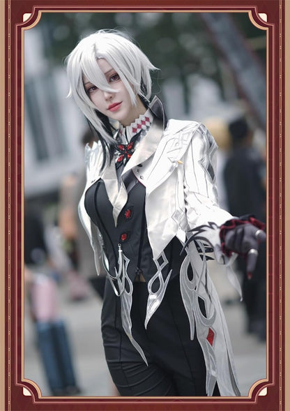 在庫納品　Azuiblc 原神　召使　アルレッキーノ　コスプレ衣装 　コスチュームセット 3D樹脂アクセサリー グッズ げんしん　cosplay 変装 仮装 　ハロウィン クリスマス イベント - Azuiblc