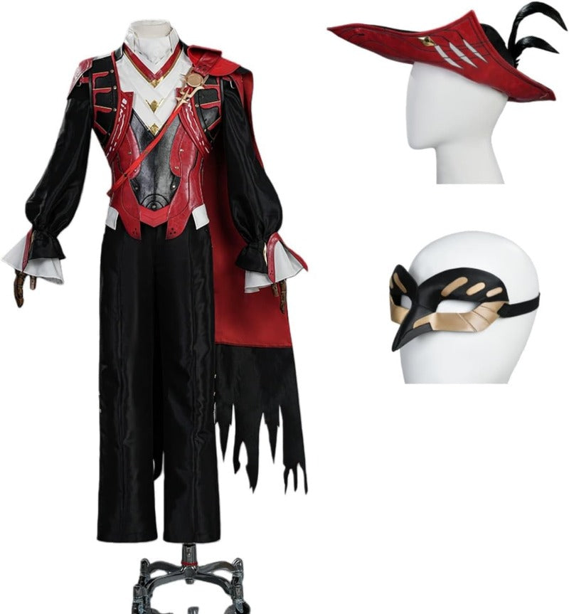 Azuiblc　鳴潮　クリストフォロ コスプレ衣装 仮面付き ハット付き 残星組織 紳士 コスプレ コスチュームセット - Azuiblc