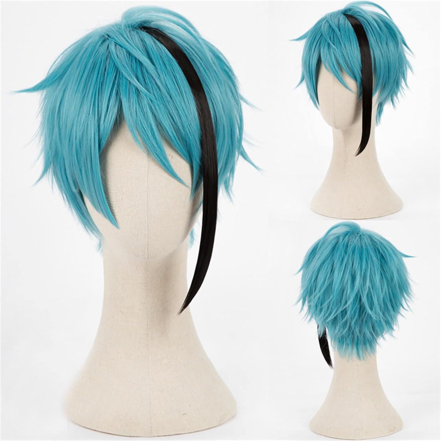 Azuiblc　ツイステッドワンダーランド　ジェイド・リーチ オクタヴィネル寮 コスプレ ウィッグ　リトルマーメイド ツイステ かつら 鬘 WIG コスプレ道具 - Azuiblc