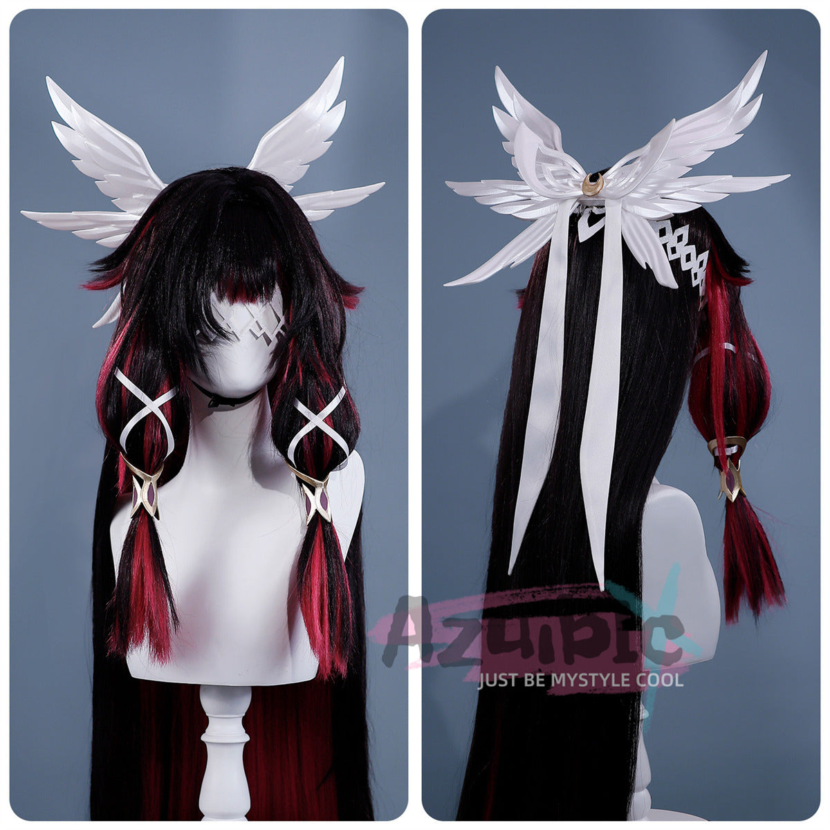 Azuiblc　原神　少女　コロンビーナ　コスプレ　豪華生地　3d樹脂製髪飾　Columbina Genshin ナド・クライ　コスプレ衣装　金属製パーツ