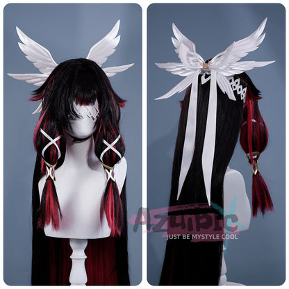 Azuiblc　原神　少女　コロンビーナ　コスプレ　豪華生地　3d樹脂製髪飾　Columbina Genshin ナド・クライ　コスプレ衣装　金属製パーツ