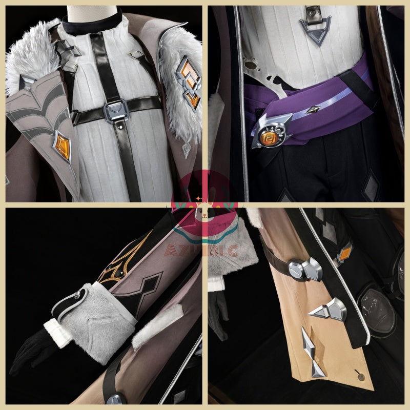 Azuiblc 原神 イルーガ コスプレ衣装 発光神の目 LED 背中発光パーツ 闇夜の燃芯  Luna4 イベント　舞台服 - Azuiblc