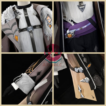 Azuiblc 原神 イルーガ コスプレ衣装 発光神の目 LED 背中発光パーツ 闇夜の燃芯  Luna4 イベント　舞台服 - Azuiblc