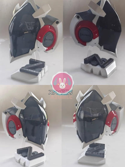 Azuiblc　ゼンゼロ ビリー 仮面コスプレ道具  電子スクリーンVer 8表情 スタンド付き 手作り マスク 高完成度 黒 お面 コスプレ 小道具 グッズ コスプレ小物 萌えグッズ - Azuiblc